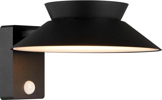Nordlux Justina Solar Wandlamp - Zwart - Ø23 cm - Met Sensor