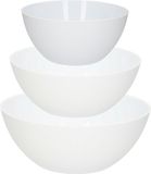 Plasticforte Kommetjes/schaaltjes - 11x stuks - dessert/ontbijt/soep - kunststof - Wit