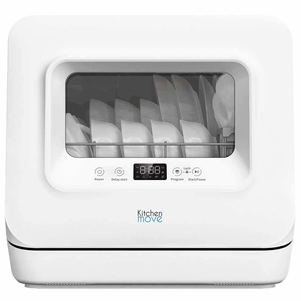 KitchenMove Mini Vaatwasser - 3 Couverts - Waterreservoir - LED Display - Wit