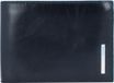 Piquadro Blue Square Heren Portemonnee met Flip Up met ID/Muntvak Zwart