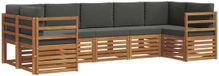 vidaXL Ensemble de salon d'extérieur, 7 pièces, naturel et anthracite