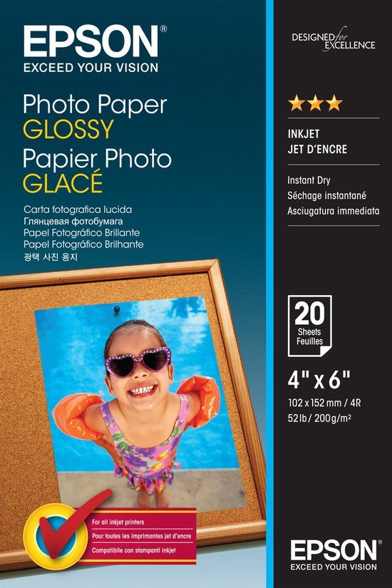 Epson - Glanzend fotopapier - 102 x 152 mm - 200 g/m² - 20 vel
