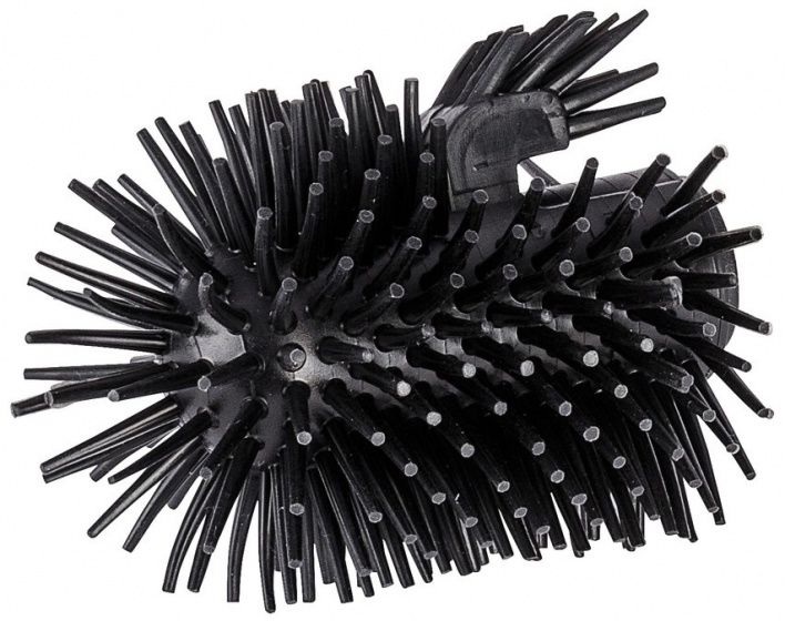 WENKO Vervangende Toiletborstelkop met Randreiniger - Zwart - 7,5 cm