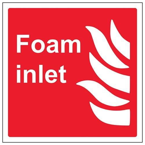 V Safety VSafety Foam Inlet Sign - 200mm x 200mm - 1mm Rigid Plastic