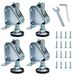 Lot de 4 pieds de meuble réglables en acier, filetage M10