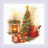 RIOLIS - Kerst Serenity 2265, vakantie kruissteek kits 11¾" x 11¾", kruissteek kits voor beginners en gevorderden, kerst borduurpakket