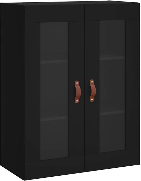 vidaXL Wandkast 69,5x34x90 cm zwart
