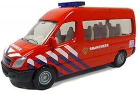 SIKU 0808003, brandweertransporter Nederland, metaal/kunststof, rood, trekhaak, speelgoedauto voor kinderen