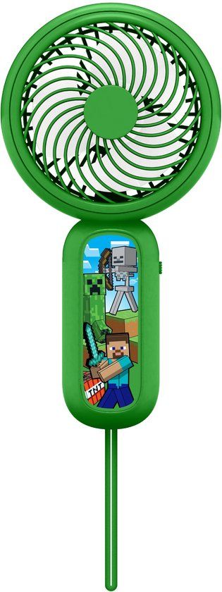 OTL Technologies Minecraft - draagbare handventilator - zeer stil - USB-C oplaadbaar - met polsbandje