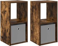 vidaXL Nachtkastje Rook Eiken 30,5 x 27 x 59,5 cm