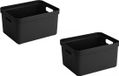 Sunware Boîte de rangement Sigma - 6 pièces - Plastique - 32 litres - Noir