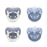 NUK First Choice Classic Tétines jour et nuit | 0-6 mois | Sucettes orthodontiques phosphorescentes | 95% d’acceptation par les bébés | Assorti | Lot de 4