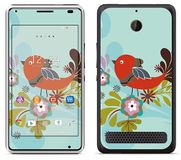 Royal Muurtattoo RS. 74098 zelfklevend voor Sony Xperia E1 met motief Floral and Bird