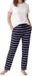 Schiesser Dames pyjama Mix & Relax, gestreept, korte mouw, donkerblauw / crème, 95% Katoen, 5% Elastaan, Maat 38