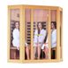 Latios sauna infrarouge - cabine infrarouge lointain - 3-4 personnes - faible EMF - bois de hemlock - haut-parleurs Bluetooth - chromothérapie - 2470 W
