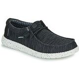 HEYDUDE Wally Stretch Sox Heren Instappers Black/White - Maat 45