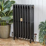 Mercury Radiateur fonte – 4 rangs – Graphite antique – H 76 cm x l. 26,3 cm x P 14 cm