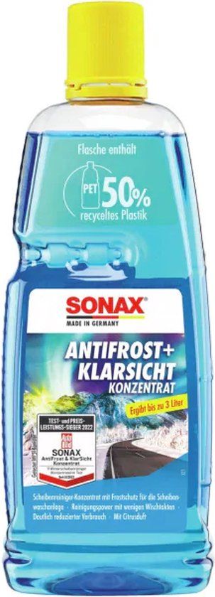 SONAX Antivries Ruitenwisservloeistof Concentraat - Protects to -50°C - 1 Liter