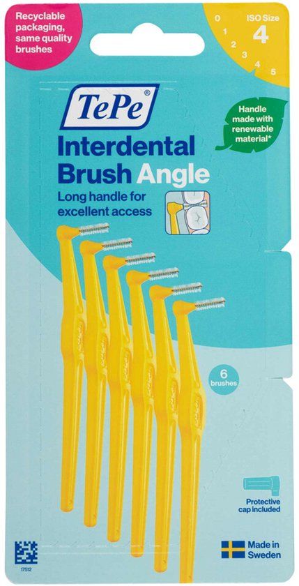 TePe Angle Interdentale Ragers Geel ISO maat 5 – 0,7 mm (6 stuks)