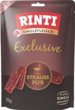 Rinti Exclusieve Snack Enkelvoudig Eiwit Struisvogel 12x50g
