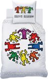 Keith Haring Dekbedovertrek Party - 140 x 200 + 63 x 63 cm - Katoen