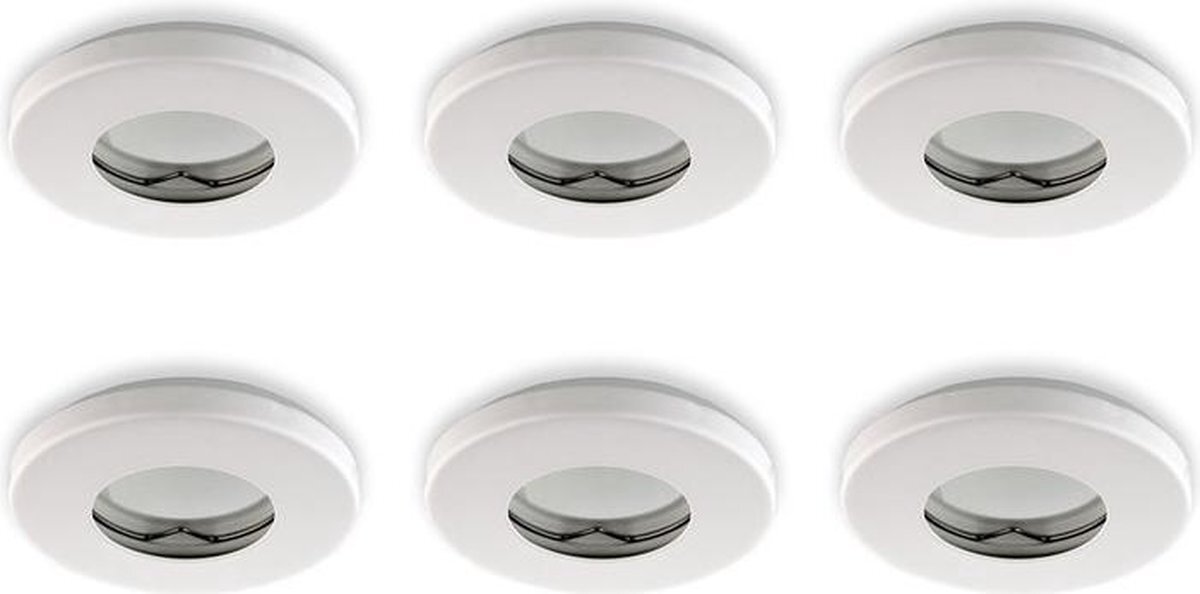 Groenovatie Inbouwspot - Rond - Waterdicht IP54 - Ø85 mm - Mat Wit - 6-Pack