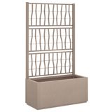 VidaXL Plantenbak met latwerk 80x36x140 cm polypropeen lichtbruin