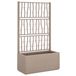 VidaXL Plantenbak met latwerk 80x36x140 cm polypropeen lichtbruin
