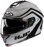 HJC C91N Nepos Systeemhelm - Zwart/Grijs - Maat XS