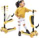Hurtle Kinderstep - 3 Lichtgevende LED Wielen - Opvouwbare Scooter met Verstelbare Hoogte, Antislip Platform - Geel
