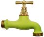Kraan messing gekleurd groen 0183005
