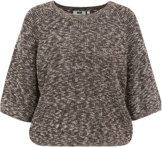WE Fashion Dames fijngebreide top met glittergaren