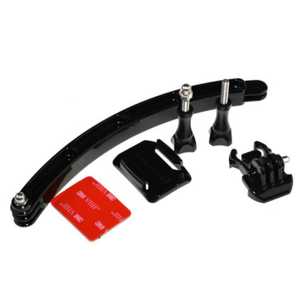HaverCo Helm houder arm + 3M plakker + Buckle voor GoPro Hero 3/3+/4 actioncam