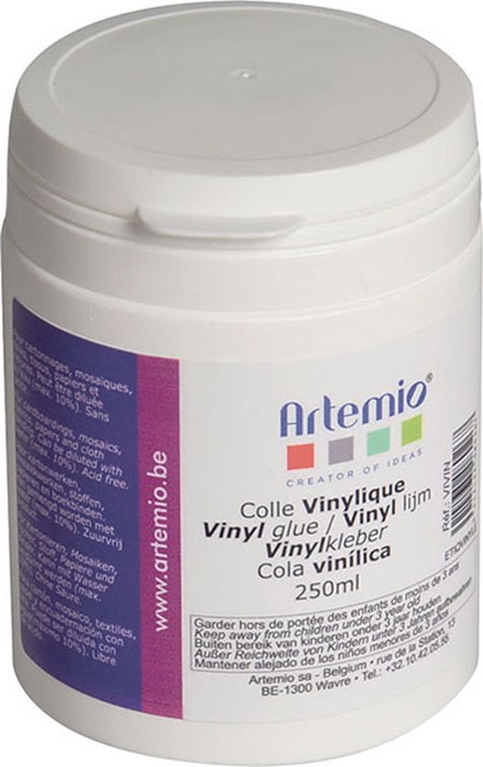 Artemio VIVIN vinyllijm, wit, 7,4 x 7,4 x 8 cm