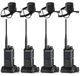 Talkie-walkie longue distance - 2500 mAh - Appel de groupe - Noir - 4 pièces
