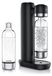 Arendo machine à soda avec 2 bouteilles PET de 1000 ml chacune, compatible avec les cylindres de CO2 de 60 litres, intensité de carbonatation finement réglable, sans BPA, pas besoin de prise électrique, noir