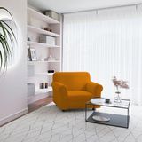 Italian Bed Linen Bankhoes bi-elastisch, voor 1-zits, oranje