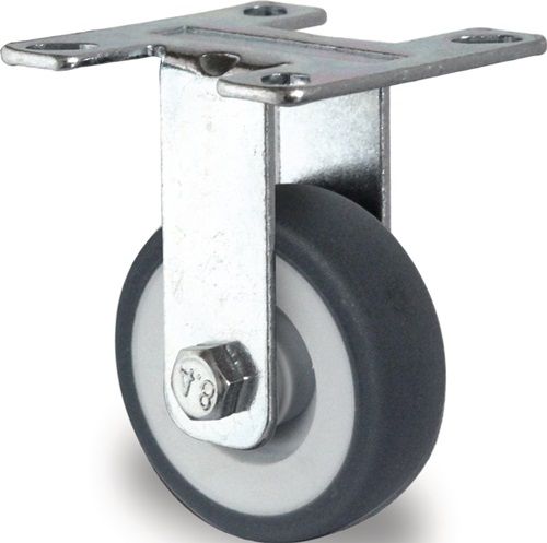Promat/Tecwerk Bokwiel | 100 mm 100 kg | massief rubber glijlager | 77 x 67 mm - 3000276046