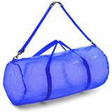 Champion Sports Mesh plunjezak met rits en verstelbare schouderriem, 38 x 91 cm, blauw