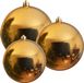 Decoris Grote gouden kerstballen 3x st - 14/20/25 cm - glans kunststof