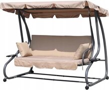 Viking Choice Schommelbank - tuinschommel - met klapbare rugleuning - beige