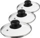 Secret de Gourmet Universele glazen pannendeksels - set van 5x stuks - Dia 16-20-24-28-30 cm