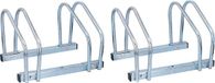 Merkloos / Sans marque Edco Eindhoven Bv Fietsenrek - 2x stuks - voor 2x fietsen - fietsenrekken voor thuis - 26 x 40 x 32 cm - Zilver