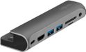 LogiLink UA0385 laptop dock & poortreplicator USB Type-C Zwart, Zilver