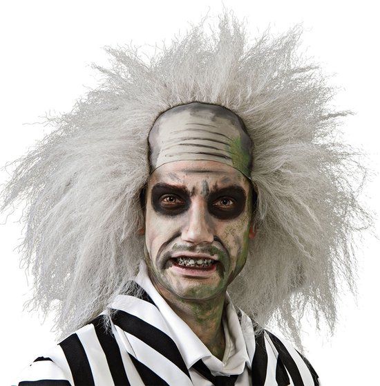 Beetlejuice™ Pruik voor Volwassenen - Wit - Vegaoo