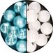 Kaemingk B.V. Boules de Noël 24x pc - mix hiver blanc/bleu glacier - 6 cm - plastique