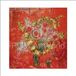Your Decoration B.V. Impression d'art Marc Chagall - Fleurs sur fond rouge 70x70cm