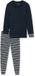 Schiesser Pyjama lang Dames Pyjamaset - nachtblauw - Maat L
