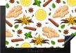 Merkloos KitchenYeah® Inductie beschermer 77x51 cm - Gember - Kaneel - Citroen - Anijs - Inductiebeschermer voor Inductie Kookplaat - Multicolor