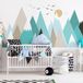 Ambiance Sticker Muursticker Kinderkamer Scandinavisch Bergdesign GUIKA 90x135cm